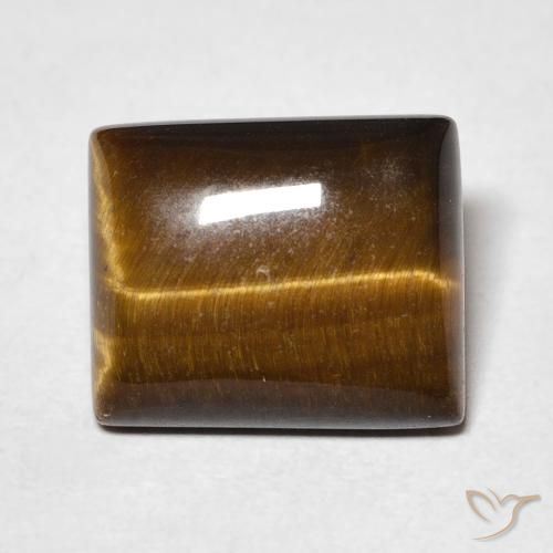 5.71ct 자연스러운 웜 브라운 호랑이의 눈, 바게트, 불투명체