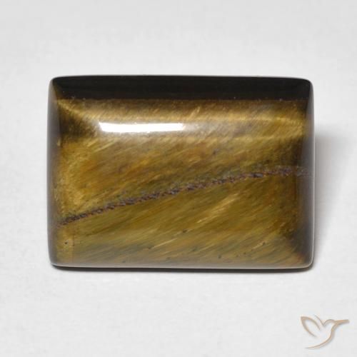 12.70ct 자연스러운 미디엄 브라운 호랑이의 눈, 바게트, 불투명체