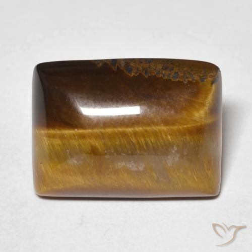 12.99ct 자연스러운 미디엄 브라운 호랑이의 눈, 바게트, 불투명체