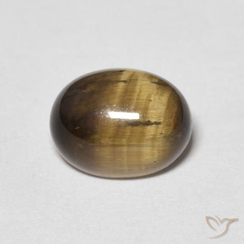 1.97ct 자연스러운 황갈색 호랑이의 눈, 타원형, 불투명체