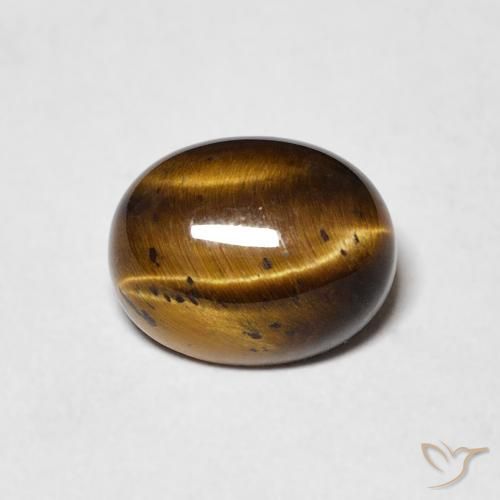 2.10ct 자연스러운 미디엄 브라운 호랑이의 눈, 타원형, 불투명체