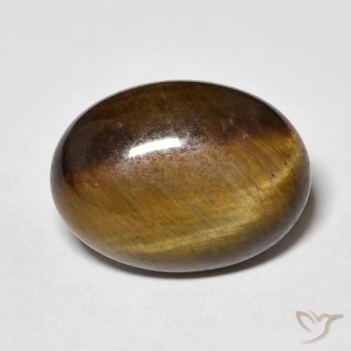 8.85ct 자연스러운 웜 브라운 호랑이의 눈, 타원형, 불투명체