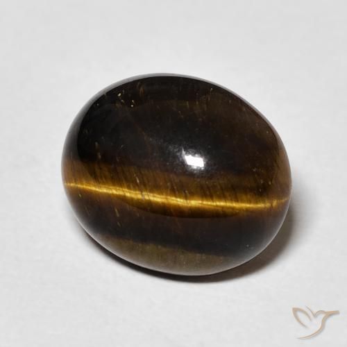 4.79캐럿 천연 Medium Dark-Brown 호랑이의 눈, 타원형, 불투명체