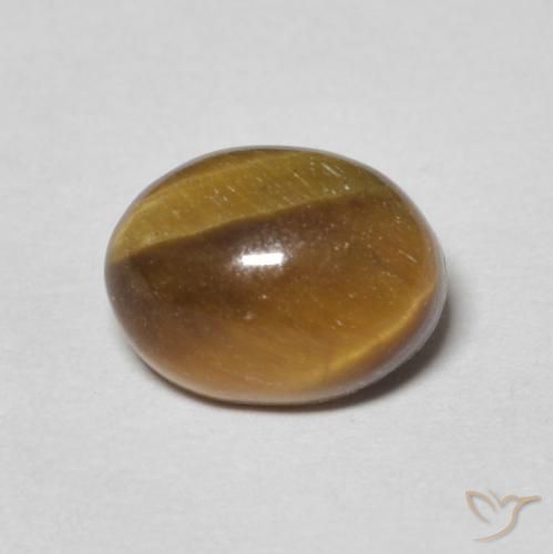 1.70ct 자연스러운 미디엄 브라운 호랑이의 눈, 타원형, 불투명체
