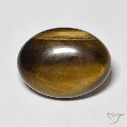 8.99ct 자연스러운 골든 브라운 호랑이의 눈, 타원형, 불투명체