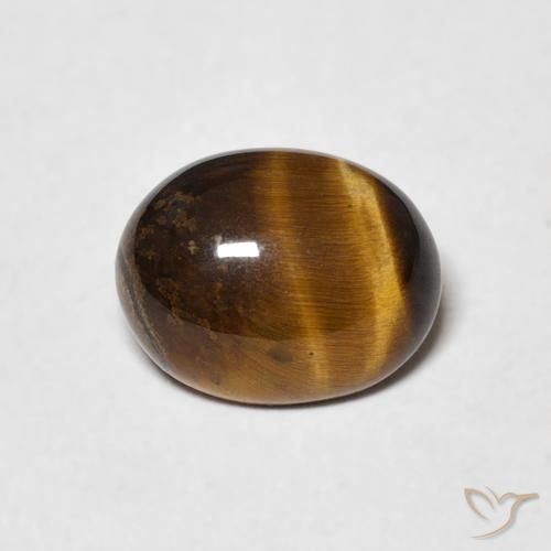 1.71ct 자연스러운 황갈색 호랑이의 눈, 타원형, 불투명체