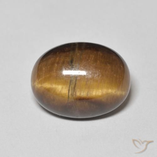 10.44ct 자연스러운 미디엄 브라운 호랑이의 눈, 타원형, 불투명체