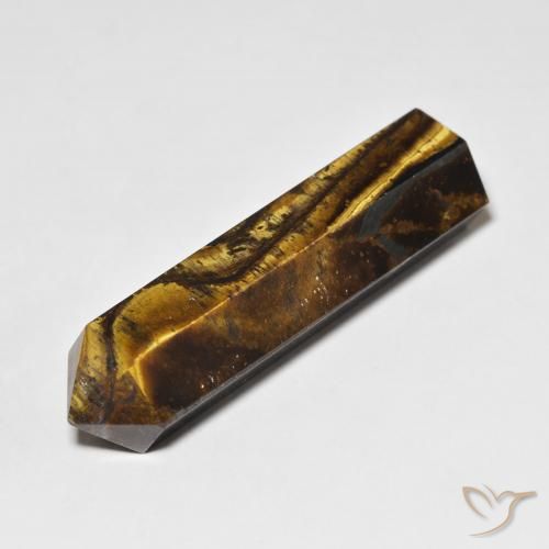 36.44ct 자연스러운 황갈색 호랑이의 눈, 팬시한, 불투명체