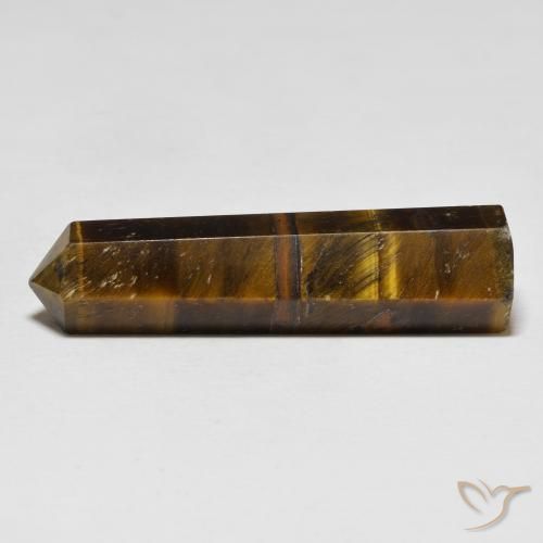 26.11캐럿 천연 시더 브라운 Tiger's Eye, 멋진 모양, 37×10 mm, 불투명체