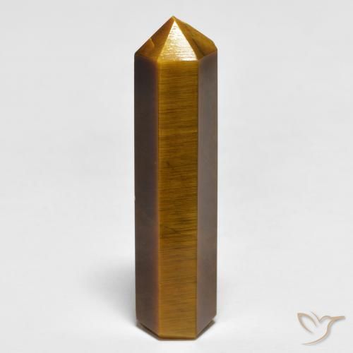 22.03ct 자연스러운 황갈색 호랑이의 눈, 팬시한, 불투명체