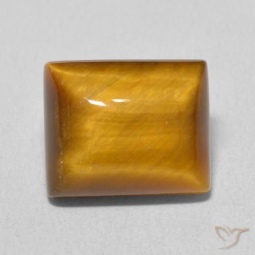 6.15ct 자연스러운 Medium Light-Brown 호랑이의 눈, 바게트, 불투명체