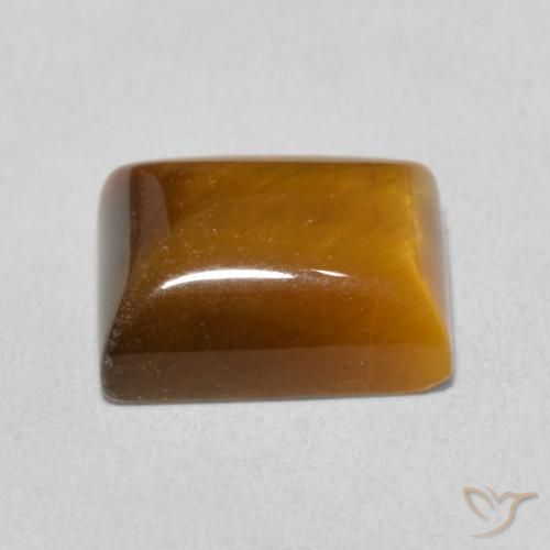 6.15캐럿 천연 Medium Light-Brown 호랑이의 눈, 바게트, 불투명체
