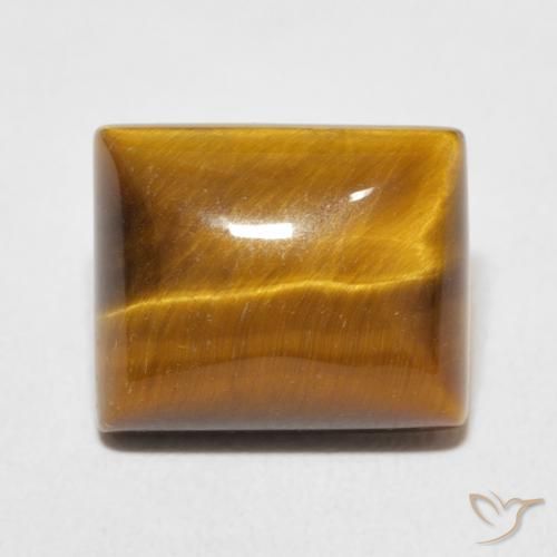 6.24ct 자연스러운 황갈색 호랑이의 눈, 바게트, 불투명체