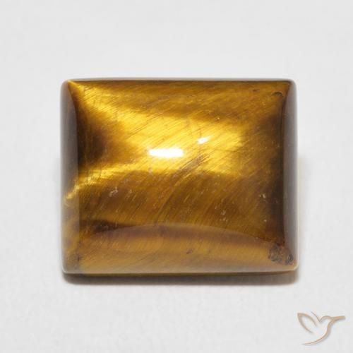 6.23ct 자연스러운 미디엄 브라운 호랑이의 눈, 바게트, 불투명체