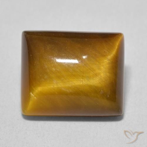 6.16ct 자연스러운 Medium Light-Brown 호랑이의 눈, 바게트, 불투명체