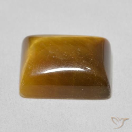 6.16캐럿 천연 Medium Light-Brown 호랑이의 눈, 바게트, 불투명체