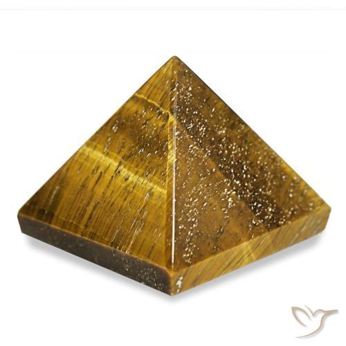 76.33캐럿 천연 골든 브라운 호랑이의 눈, 정사각형, 불투명체