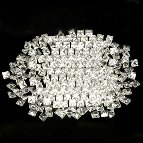 캐럿 천연 화이트 토파즈 보석, 스퀘어, 3×3 mm, VVS-VS