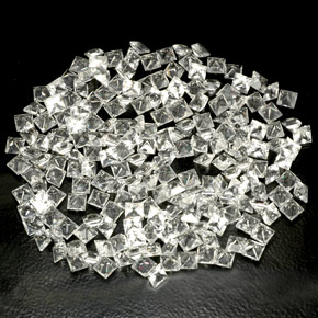 캐럿 천연 화이트 토파즈 보석, 스퀘어, 3×3 mm, VVS-VS