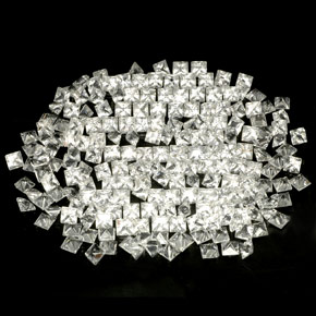 캐럿 천연 화이트 토파즈 보석, 스퀘어, 3×3 mm, VVS-VS