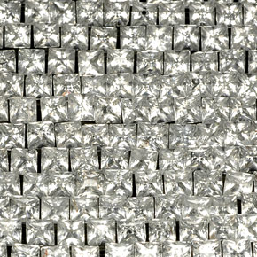 캐럿 천연 화이트 토파즈 보석, 스퀘어, 3×3 mm, VVS-VS