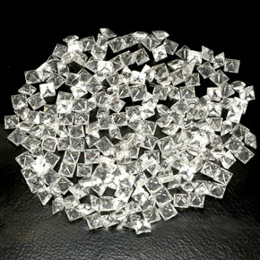 캐럿 천연 화이트 토파즈 보석, 스퀘어, 3×3 mm, VVS-VS