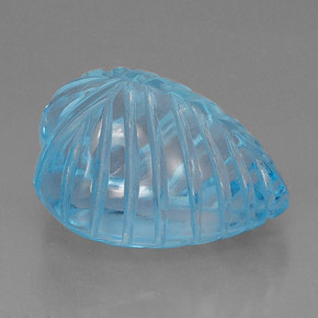 39.36캐럿 천연 스위스 블루 토파즈, 투명한, 21.3×16.7 mm, 투명/반투명