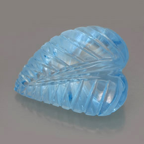 27.74캐럿 천연 스위스 블루 토파즈, 멋진 모양, 22×16.7 mm, 투명한