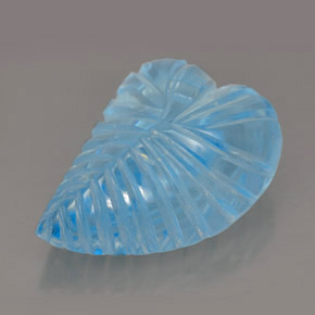 27.74캐럿 천연 스위스 블루 토파즈, 멋진 모양, 22×16.7 mm, 투명한