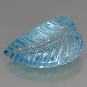 44.87캐럿 천연 스위스 블루 토파즈, 투명한, 29.5×17.5 mm, 투명/반투명