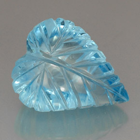 37.46캐럿 천연 스위스 블루 토파즈, 투명한, 22.8×18.4 mm, 투명/반투명