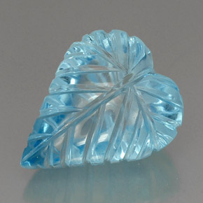 37.46캐럿 천연 스위스 블루 토파즈, 투명한, 22.8×18.4 mm, 투명/반투명