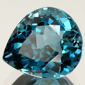 2.84캐럿 천연 런던 블루 토파즈, 배 모양, 8.9×7.9 mm, VVS-VS
