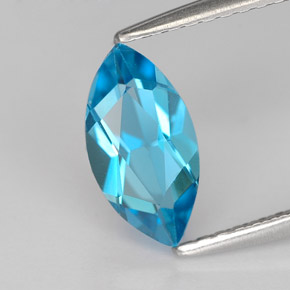 1.40캐럿 천연 스위스 블루 토파즈, 마퀴즈, 9.9×5.2 mm, VVS-VS