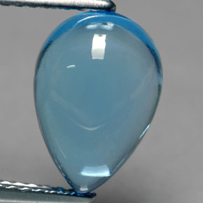 4.24캐럿 천연 런던 블루 토파즈, 배 모양, 11.8×8.1 mm, 투명한