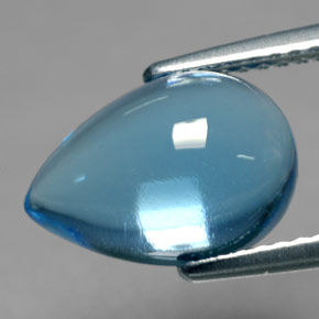 4.24캐럿 천연 런던 블루 토파즈, 배 모양, 11.8×8.1 mm, 투명한