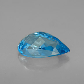 2.40캐럿 천연 스위스 블루 토파즈, 배 모양, 10.7×6.5 mm, VVS-VS