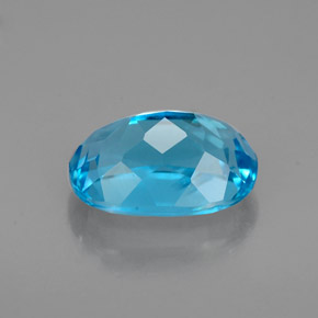 2.17캐럿 천연 스위스 블루 토파즈, 타원형 컷, 8.9×6.2 mm, VVS-VS