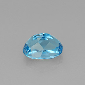 1.81캐럿 천연 스위스 블루 토파즈, 타원형 컷, 7.9×5.8 mm, VS