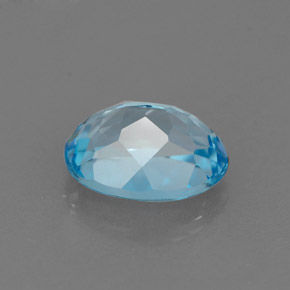 1.84캐럿 천연 스위스 블루 토파즈, 타원형 컷, 8.3×6.2 mm, VVS-VS