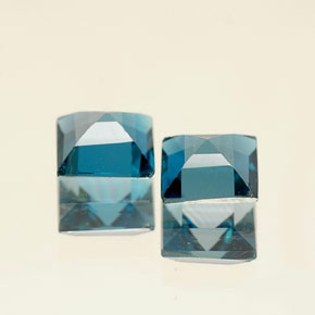 캐럿 천연 스위스 블루 토파즈 보석, 스퀘어, 4.6×4.6 mm, VVS-VS