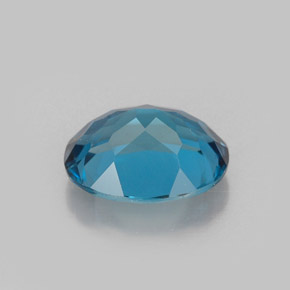 1.61캐럿 천연 런던 블루 토파즈, 타원형 컷, 8.1×6.3 mm, VVS