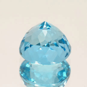 2.73캐럿 천연 스위스 블루 토파즈, 라운드 컷, 7.83 mm, IF