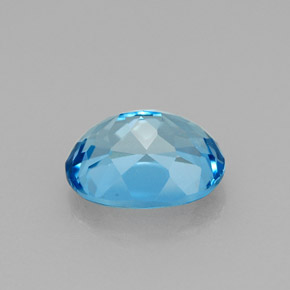 2.48캐럿 천연 스위스 블루 토파즈, 타원형 컷, 8.9×7.1 mm, VVS