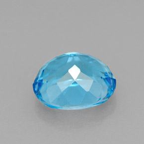 2.19캐럿 천연 스위스 블루 토파즈, 타원형 컷, 8.1×7 mm, VVS-VS