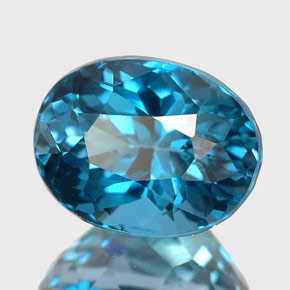 2.63캐럿 천연 런던 블루 토파즈, 타원형 컷, 8.8×6.9 mm, VVS