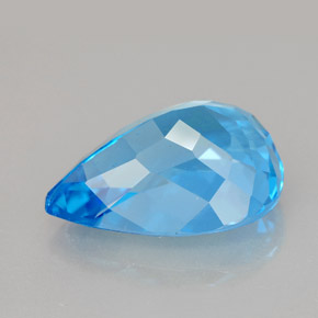 9.79캐럿 천연 스위스 블루 토파즈, 배 모양, 15.9×11.4 mm, VVS