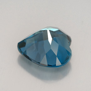 4.01캐럿 천연 런던 블루 토파즈, 하트 모양, 9.9×9.9 mm, VVS