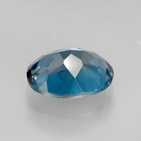 1.64캐럿 천연 런던 블루 토파즈, 타원형 컷, 8.1×6.2 mm, VVS