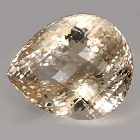 437.40캐럿 천연 라이트 샴페인 토파즈, 배 모양, 49.3×41.1 mm, IF